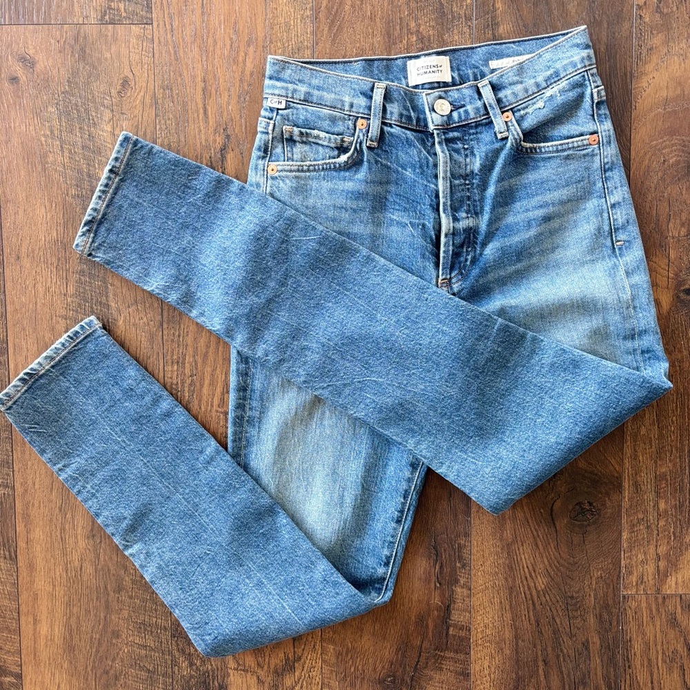Citizens of Humanity Olivia Ankle Slim Jeans‎ High-Rise Blue Size 24 - Picture 5 of 9